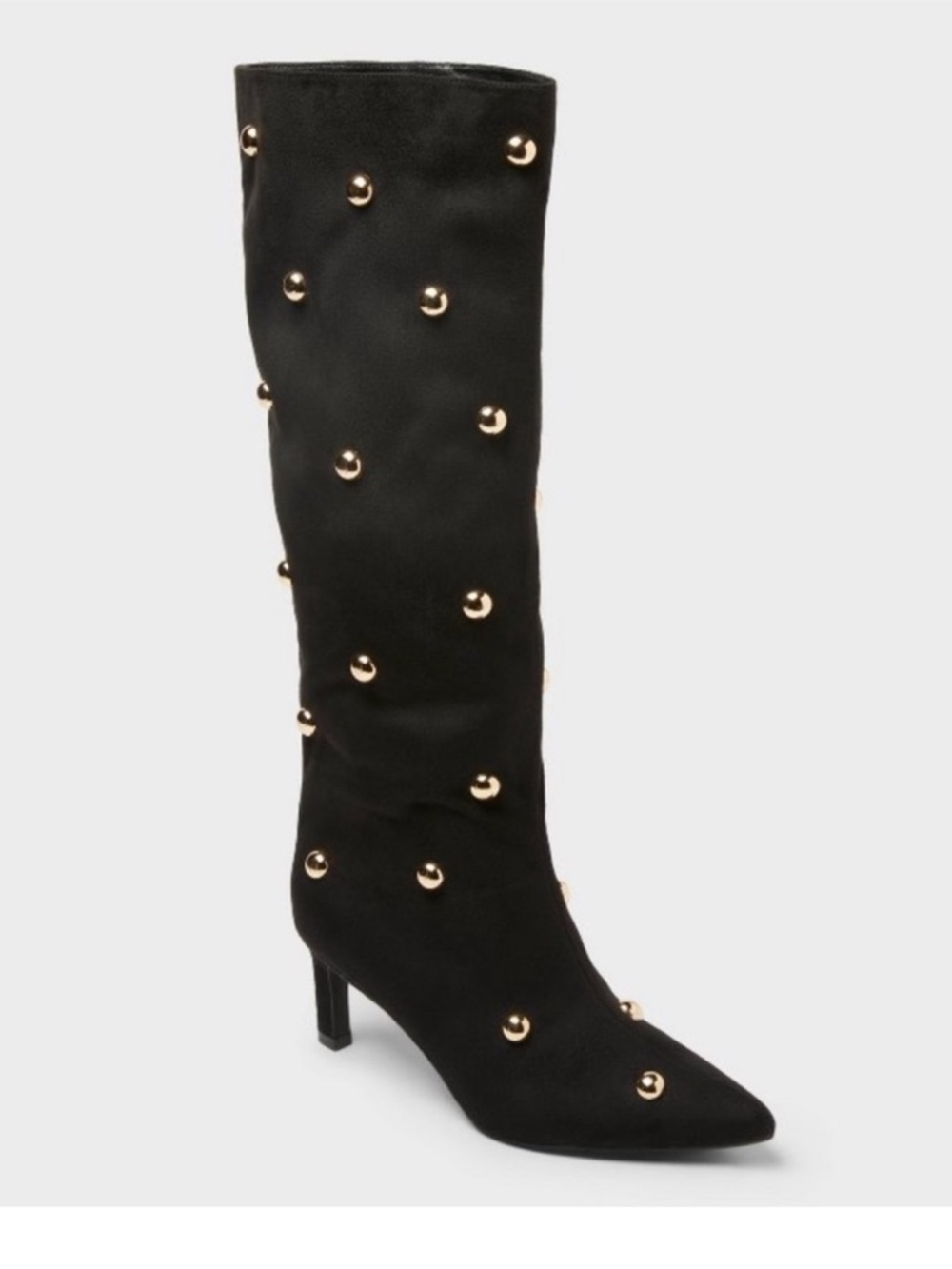 a new day Black “Justice” Bevel Knee Suede Boot